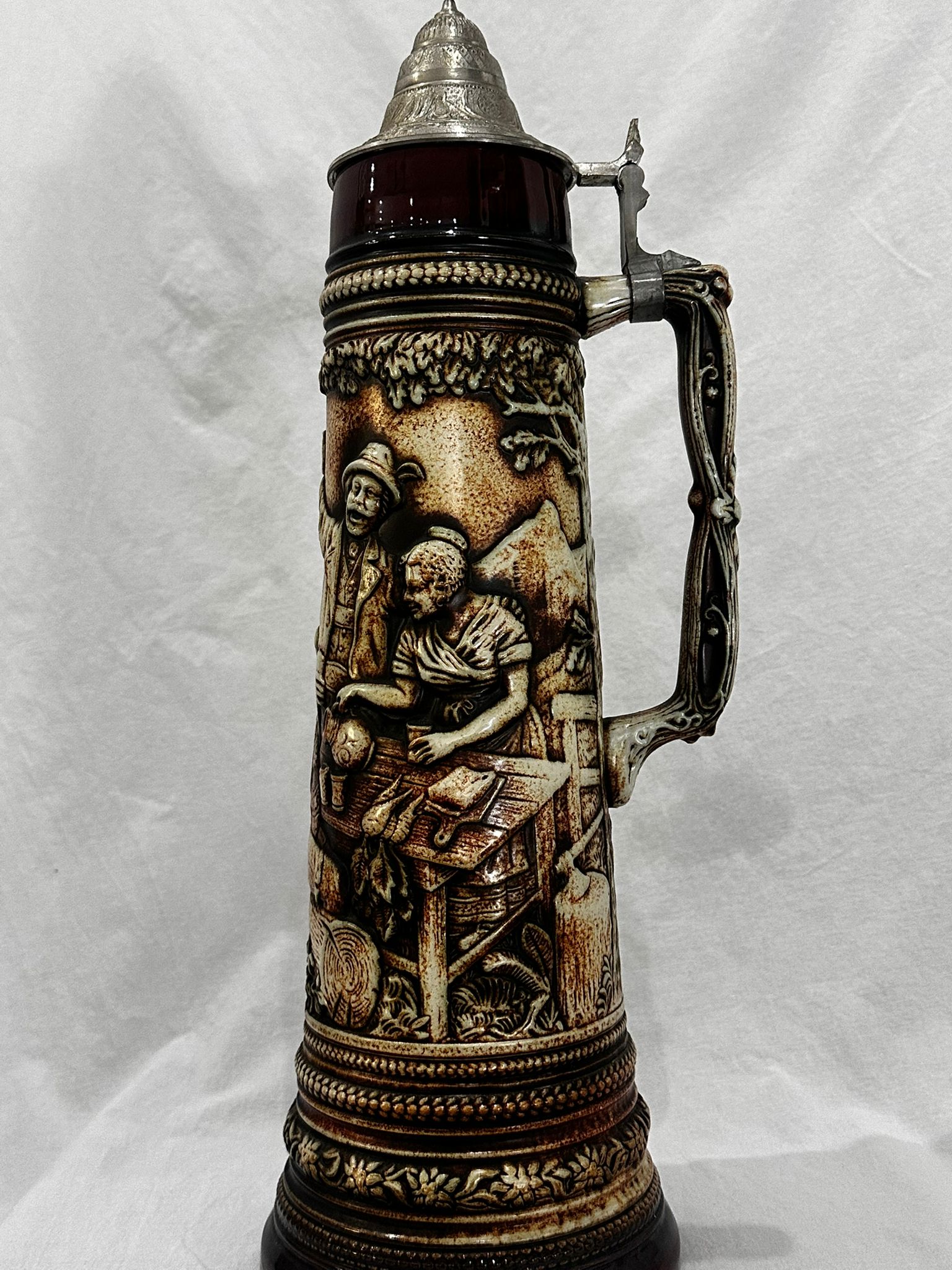 German Beer Mug - GERZ 1950 Large Size Embossed - Zer Antiques